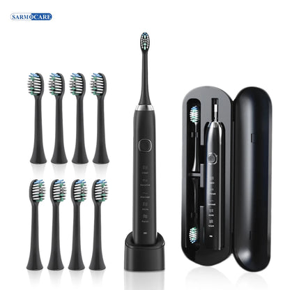 Smart Sonic Electric Toothbrush Ultrasound IPX7 Rechargeable Tooth Brush 5 Mode Smart Time Whitener Teethbrush  S100